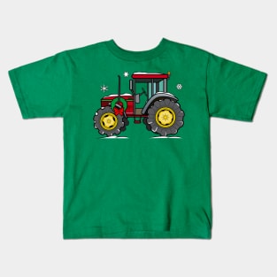 Tractor at the Holidays Kids T-Shirt